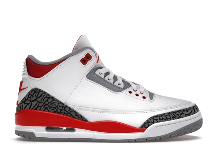 Мужские кроссовки Jordan 3 Retro Fire Red 2022, белые/красные/серые/черные