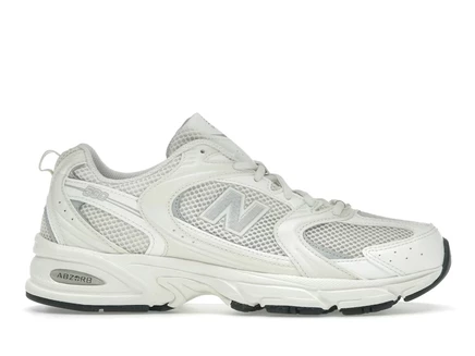Мужские кроссовки New Balance 530, кремово-белые с серебром