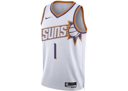 Nike NBA Phoenix Suns Devin Booker Asociation Edition Dri-Fit Swingman Jersey White/Purple white/purple