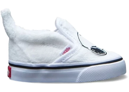 Детские слипоны Vans Classic Slip-On Peanuts Snoopy, белые