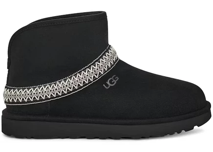 Женские угги Ugg Classic Mini Crescent Boot, черные
