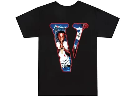 Мужская футболка Pop Smoke x Vlone City, черная