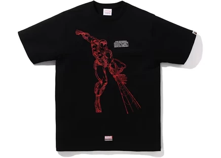 Мужская футболка Bape Iron Man, черная