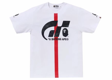 Мужская футболка bape x gran turismo, белая