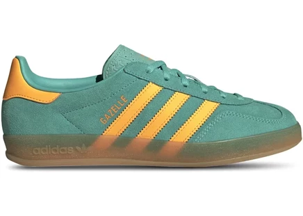 Женские кроссовки Adidas Gazelle Indoor, мятно-оранжевые