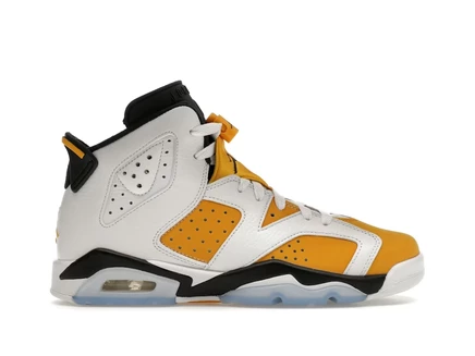 Детские кроссовки Jordan Air Jordan 6 Retro Yellow Ochre, бело-желтые