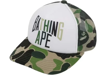 Унисекс кепка Bape ABC Camo сетчатая с логотипом NYC, зеленая