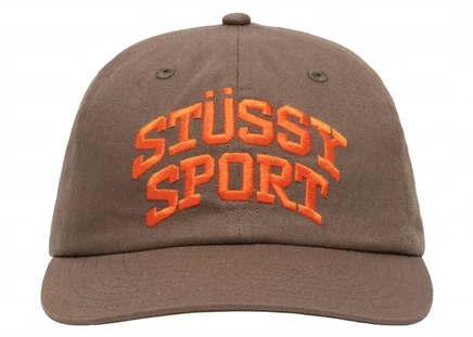 Мужская бейсболка Stussy Mid-Depth Sport, коричневая