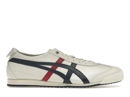 Мужские кроссовки Onitsuka Tiger Mexico 66 SD, кремово-синие с красным