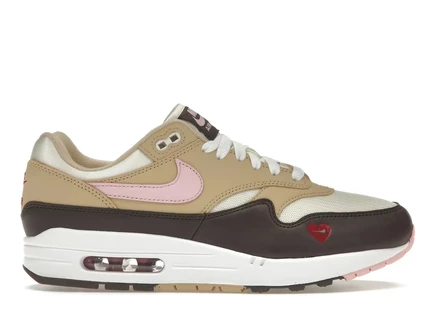 Женские кроссовки Nike Air Max 1 Valentine's Day 2024, розово-белые