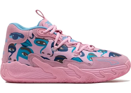 Детские кроссовки Puma MB.03 KidSuper, розово‑голубые