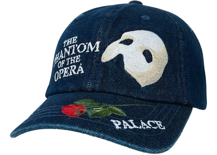 Мужская кепка palace phantom 6-панельная, стираный деним