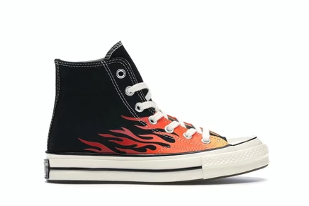 Мужские кеды Converse CT70 Hi, черно-красно-оранжевые