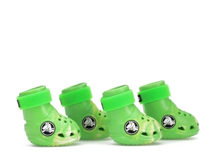 Унисекс ботинки Crocs для собак, светящиеся зеленые