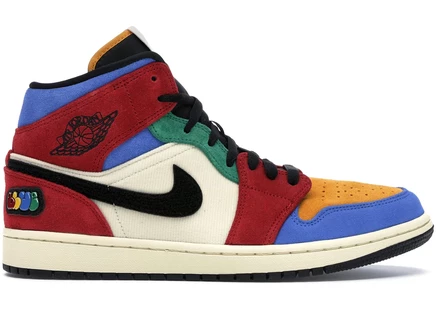 Кроссовки Jordan 1 Mid SE Fearless, мультицветные