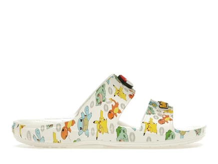 Мужские шлепанцы Crocs Classic Slide Pokémon, белые/многоцветные