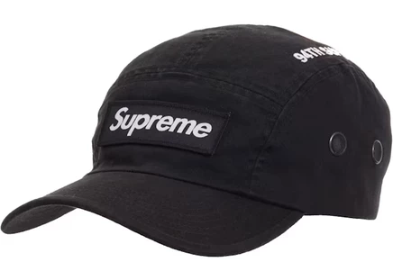 Мужская кепка Supreme Military Camp (FW21), черная