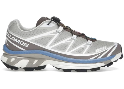 Кроссовки Salomon XT-6, серебристо-серо-ультрамариновые