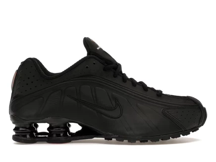 Женские кроссовки Nike Shox R4, черные с оранжевыми акцентами
