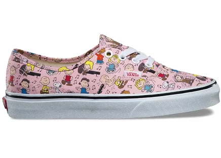 Детские кеды Vans Authentic Peanuts Dance Party, розовые