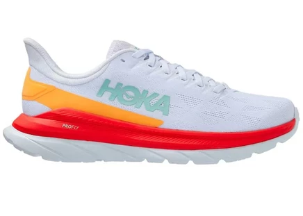 Мужские кроссовки Hoka One One Mach 4, белые/Fiesta