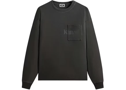Мужская футболка Kith Quinn с длинным рукавом, антрацитовая