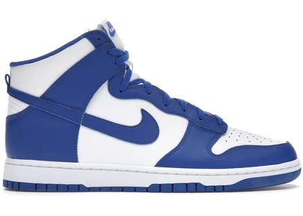 Мужские кроссовки Nike Dunk High, бело-синие/оранжевые