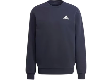 Мужская флисовая толстовка Adidas Essentials, темно-синяя/белая