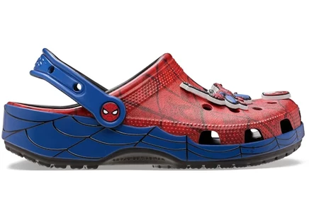Детские сабо crocs classic marvel spider-man, разноцветные