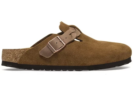 Мужские сабо birkenstock boston плетеные из замши, норка