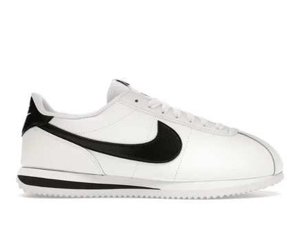 Мужские кроссовки Nike Cortez кожаные, бело-черные