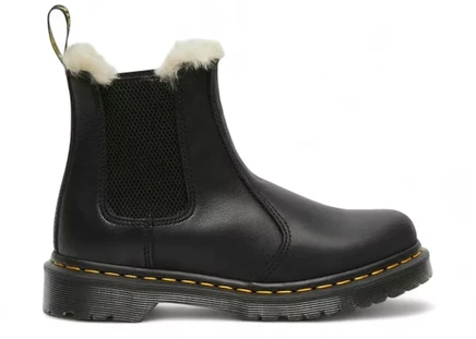 Женские челси dr martens 2976 leonore, черные на меху