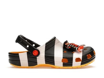 Мужские кроксы Crocs Classic Clog McDonald's Hamburglar, чёрно-белые/жёлтые