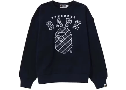 Мужской свитшот Bape x Concepts Crewneck, темно-синий