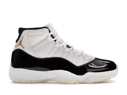 Мужские кроссовки Jordan 11 DMP Gratitude, черно-бело-золотистые