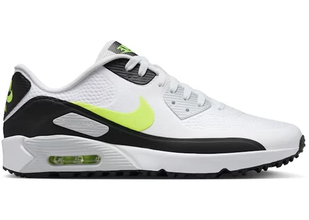 Мужские гольф-кроссовки Nike Air Max 90 Golf, белые/лаймовые