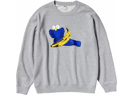 Унисекс свитшот KAWS x Warhol 472951, азиатская размерная сетка, серый