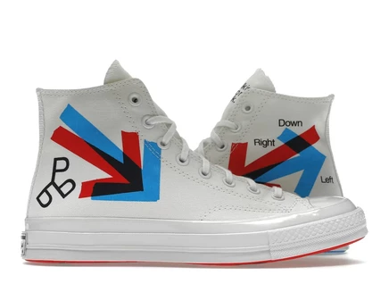 Унисекс кроссовки Converse Chuck 70 Hi Patta, бело-красно-синие