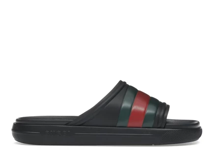 Мужские слайды Gucci Web Slide, черно-зелено-красные