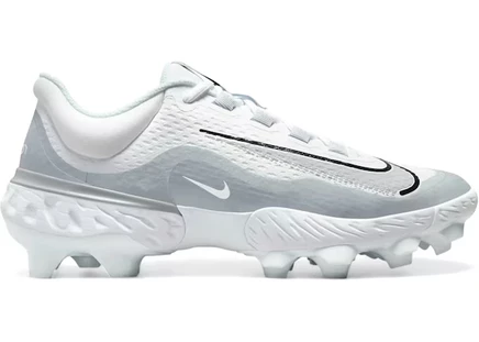 Мужские кроссовки Nike Alpha Huarache Elite 4 Low MCS, белые/платиново‑серые