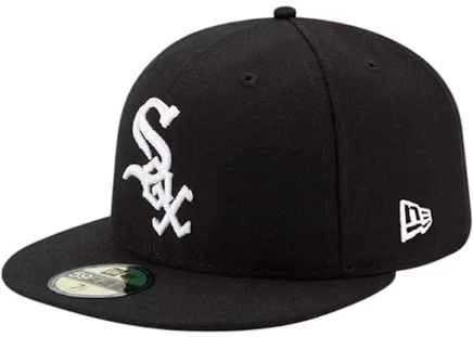Мужская бейсболка New Era 59FIFTY White Sox, черно-белая