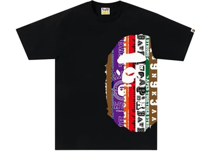 Мужская футболка Bape Fans Scarf Big Ape Head, черная
