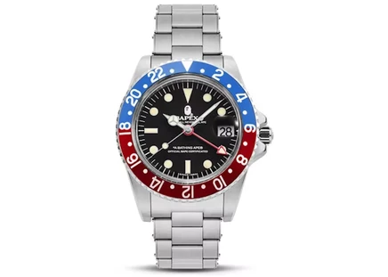 Мужские часы Bape Type 2 Bapex, серебристые/красные/синие