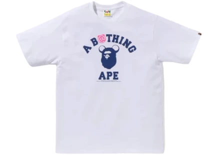 BAPE x Medicom Toy Be@R College Tee White white