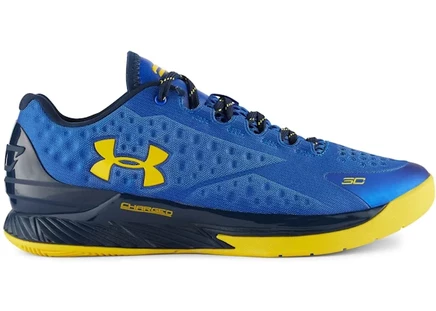 Мужские баскетбольные кроссовки Under Armour Curry 1 Low Dub Nation, сине-желтые