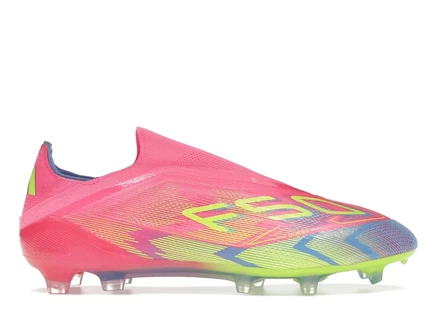 Мужские бутсы Adidas F50 Elite без шнурков, розово-желто-синие