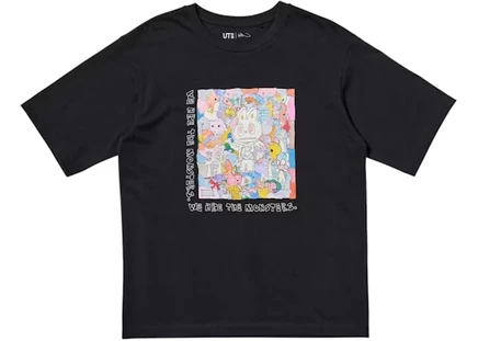 Женская футболка Uniqlo UT x POP MART The Monsters, черная