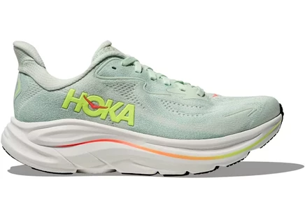 Женские кроссовки hoka one one clifton 10, бирюзово-оранжевые