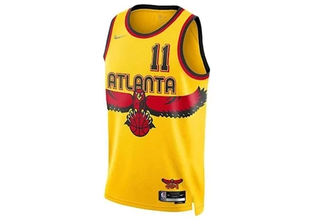 Мужская майка Nike Atlanta Hawks Trae Young City Edition, желто-черно-красная