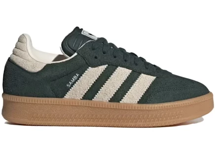 Мужские кроссовки Adidas Samba XLG, темно-зеленo-белые